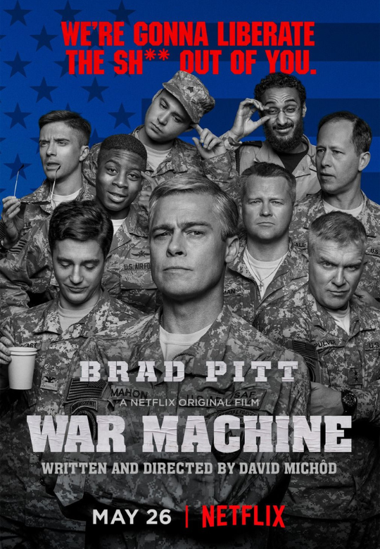 46 poster film WAR machine brad pitt movie props objet e film