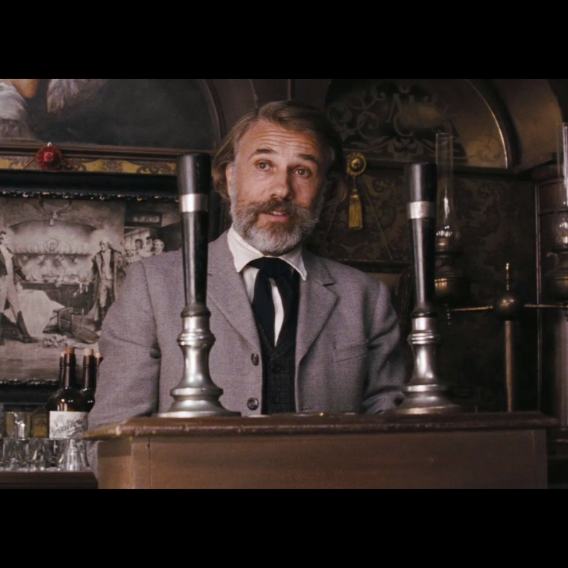 Photo du film Django unchained. On vois Christoph Waltz et Jamie Foxx le Dr Schultz