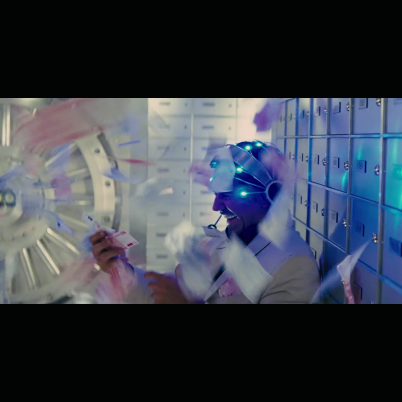 Photo du film Insaisissables . On y vois le billet de banque proposé à la vente dans un cadre par CineProps gamme Original