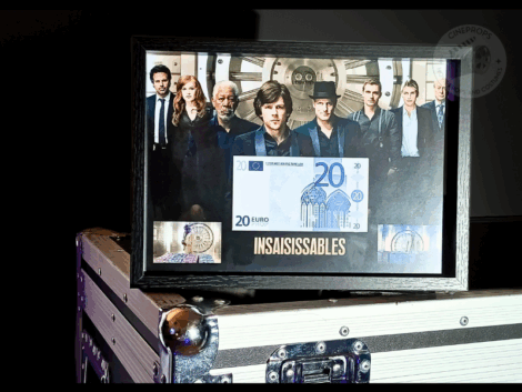 Movie props original objet de film authentique photo produit encadré billet de banque film Insaisissables Now you see me