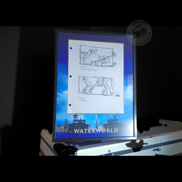 Movie props original objet de film authentique photo produit storyboard encadré film Waterworld