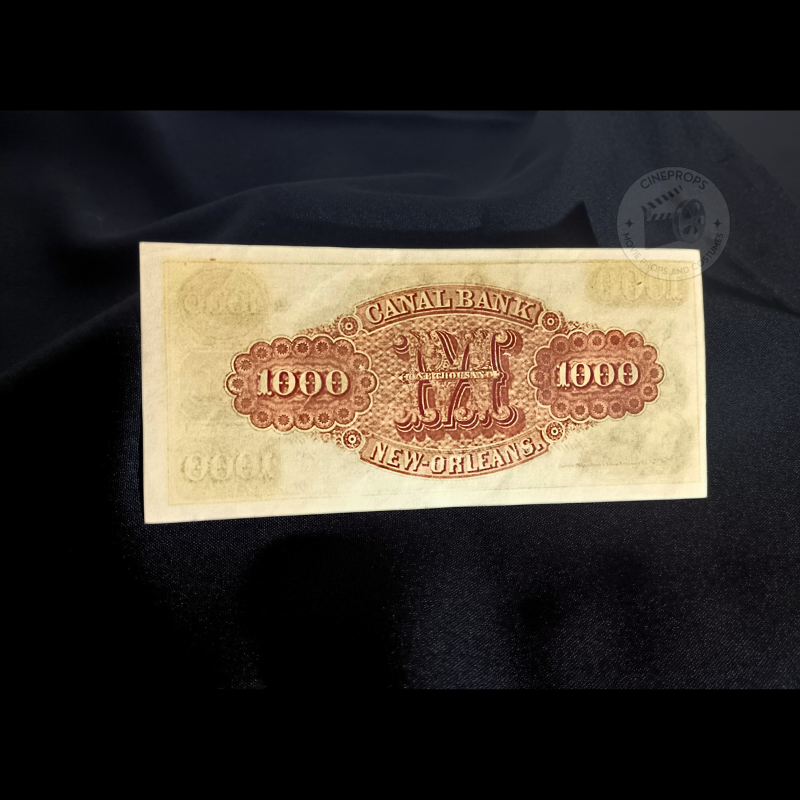 Movie props original objet de film authentique photo produit details billet de banque du canal film Django unchained