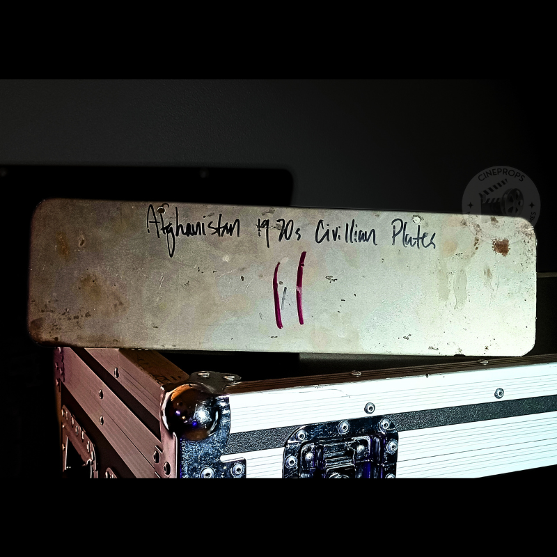 Movie props original objet de film authentique photo produit plaque d'immatriculation afghane filmResident evil final chapter