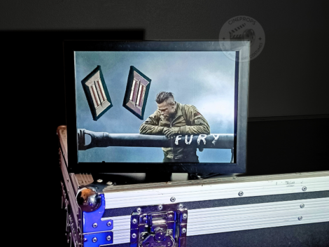 Movie props original objet de film authentique photo produit encadré pattes de col officier allemand film fury