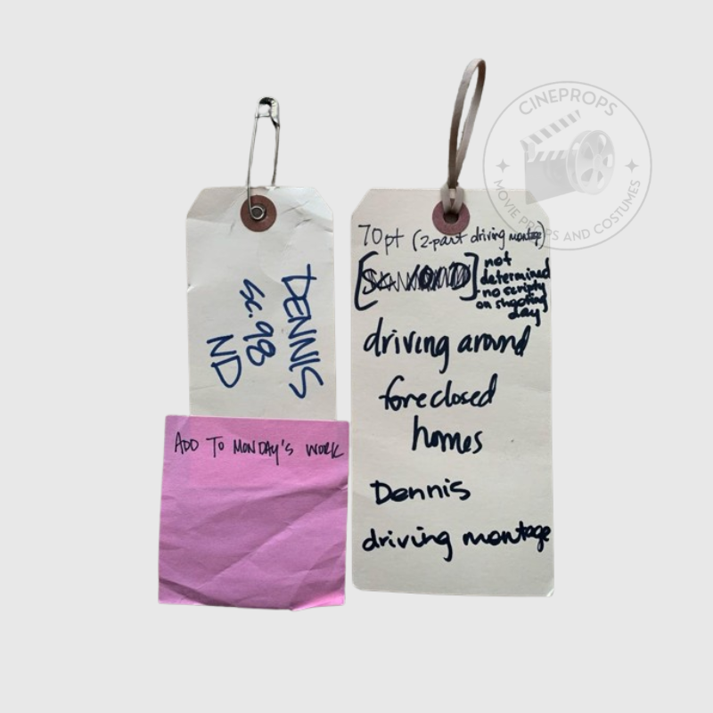 Movie props original objet de film authentique photo produit étiquettes costume Andrw Garifield film 99 Homes