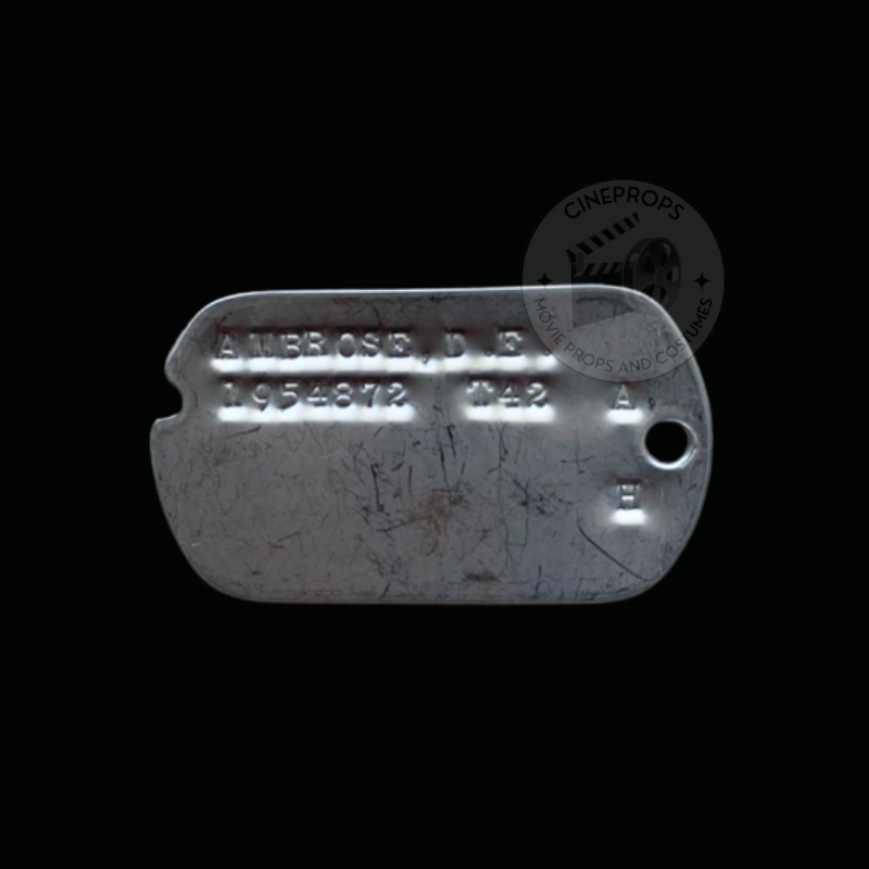 Plaque Mission Evasion dog tag Movie props original objet de film authentique photo produit plaque militaire dog tag film Mission Evasion Hart's War