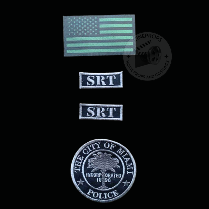 Patchs Bad Boys Movie props original objet de film authentique photo produit lot Patchs police de miami film Bad boys 3