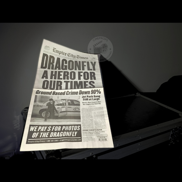 Photo objet cineprops original. Movie props. objet de film. Cinéma. Journal newspaper Super Hero Movie