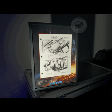 Movie props Deep Impact storyboard objet de film original cinema