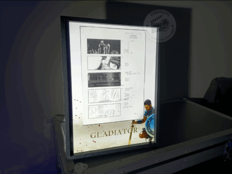 Movie props Gladiator storyboard objet de film original Maximus cinema