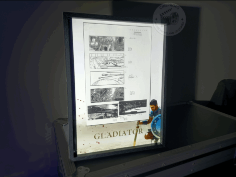Movie props Gladiator storyboard objet de film original Maximus cinema