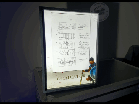 Movie props Gladiator storyboard objet de film original Maximus cinema