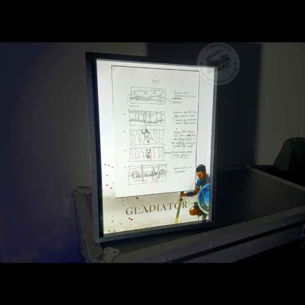 Movie props Gladiator storyboard objet de film original Maximus cinema