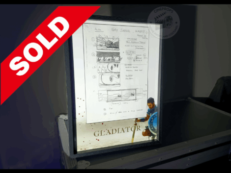 Movie props Gladiator storyboard objet de film original Maximus cinema