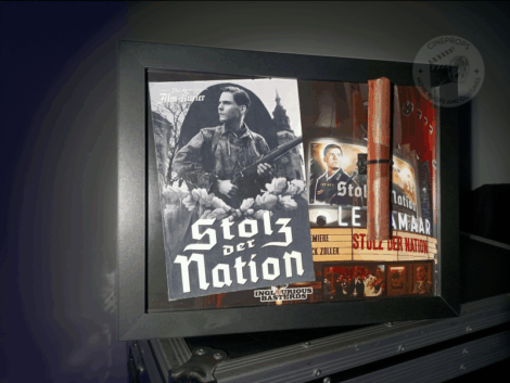 Movie props original objet de film authentique photo produit programme TNT cinéma encadré film Inglourious Basterds