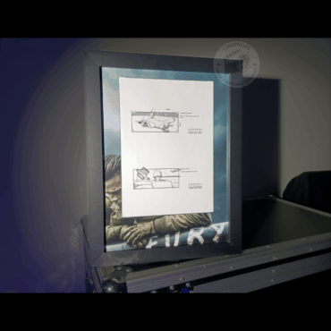 Movie props original objet de film authentique photo produit encadré storyboard film fury