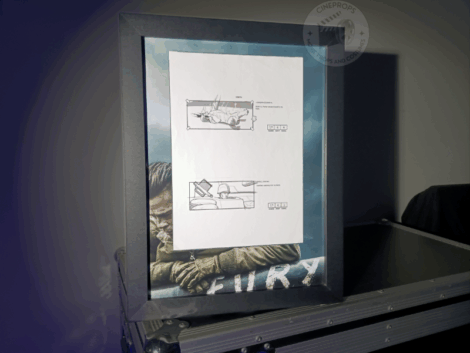 Movie props original objet de film authentique photo produit encadré storyboard film fury
