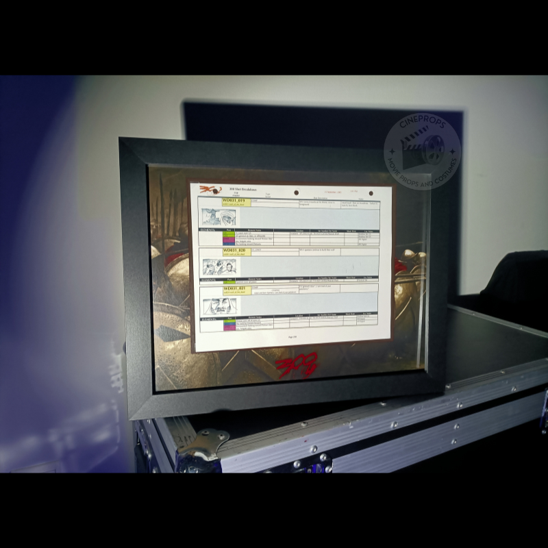 Movie props 300 original objet de film storyboard film 300