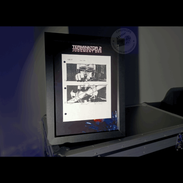 Movie props Terminator storyboard objet de film original cinema