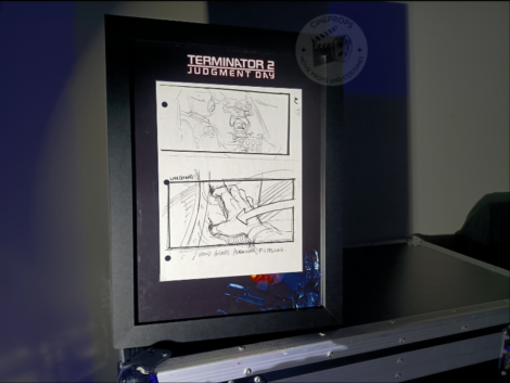 Movie props Terminator storyboard objet de film original cinema