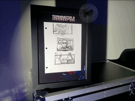 Movie props Terminator storyboard objet de film original cinema
