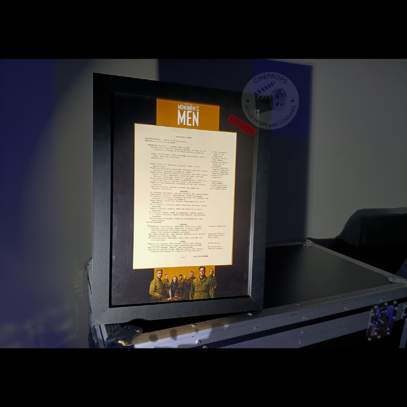 screen used Movie props Monuments Men accessoire objet de film original clooney cinema