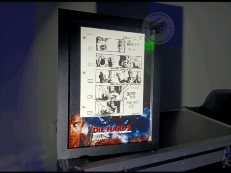 Movie props Die Hard storyboard objet de film original cinema Bruce Willis