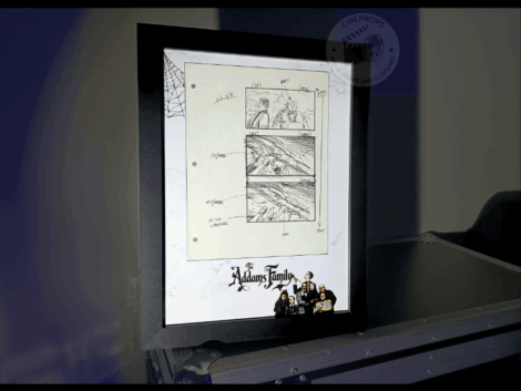 Movie props Famille Addams storyboard objet de film original cinema