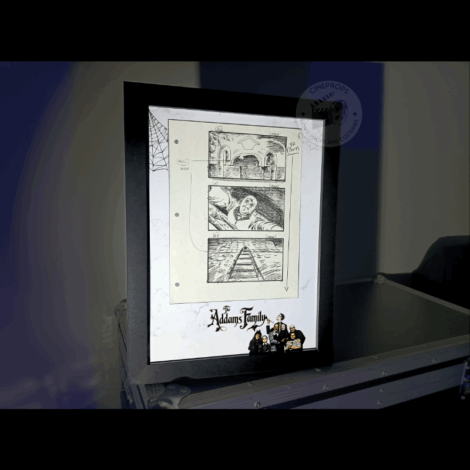 Movie props Famille Addams storyboard objet de film original cinema