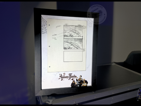 Movie props Famille Addams storyboard objet de film original cinema