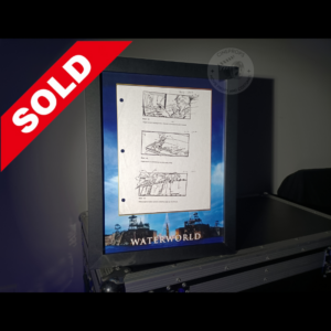 Movie props original objet de film authentique produit encadré storyboard film waterworld