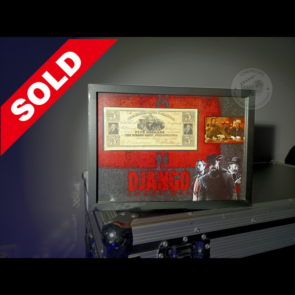 Movie props original objet de film authentique photo produit encadré billet de banque du canal film Django unchained
