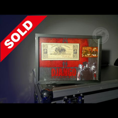 Movie props original objet de film authentique photo produit encadré billet de banque du canal film Django unchained